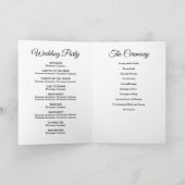 programma Red and Gold Floral Wedding Folded (Binnen)