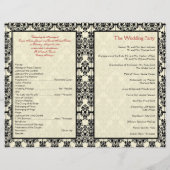 Programma Rood, ivoor en Black Damask Wedding (Achterkant)