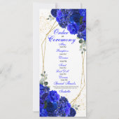 Programma Royal Blue en Gold Floral Quinceanera (Achterkant)