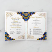 Programma Royal Blue & Gold Butterfly Quinceanera (Binnen)