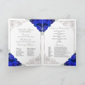 Programma Royal Blue Silver Tiara Quinceanera (Binnen)