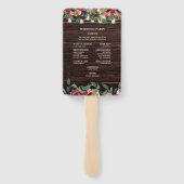 Programma Rustic String Lights Burgundy Floral Handwaaier (Achterkant)