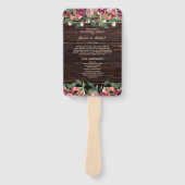 Programma Rustic String Lights Burgundy Floral Handwaaier (Voorkant)