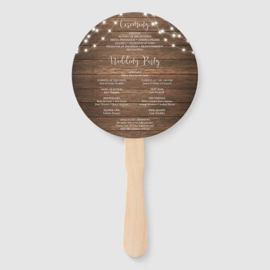 Programma Rustic Wood Burgundy Pumpkin Fan Handwaaier (Achterkant)