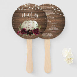 Programma Rustic Wood Burgundy Pumpkin Fan Handwaaier