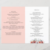 Programma Spaans, Blush en Blue Floral Quinceanera (Achterkant)