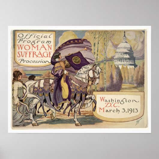 Programma Suffrage March Poster (Voorkant)