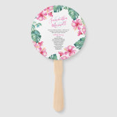 Programma Tropical Wedding Theme Fan Handwaaier (Voorkant)