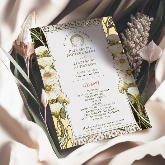 Programma Trouwen  Art Nouveau door Mucha