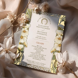 Programma Trouwen  Art Nouveau door Mucha