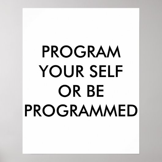 PROGRAMMA UW ZELF POSTER (Voorkant)