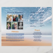 Programma van de begrafenisdienst: Viering van het Flyer (Achterkant)