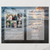 Programma van de begrafenisdienst: Viering van het Flyer (Achterkant)