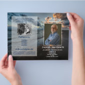 Programma van de begrafenisdienst: Viering van het Flyer (Hand)