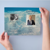 Programma van de begrafenisdienst: Viering van Lif Flyer (Hand)