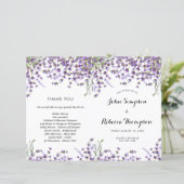 programma van de lavender floral bruiloft (Staand voorkant)