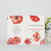  programma van de Rode Poppies voor de bruiloft (Staand voorkant)