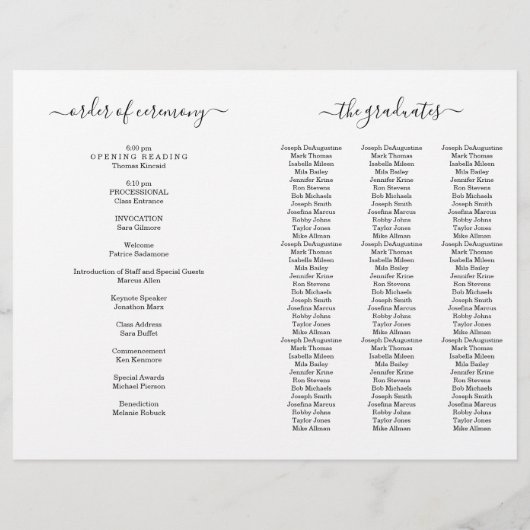 Programma van het afstuderen (3 kolomversie) flyer (Achterkant)