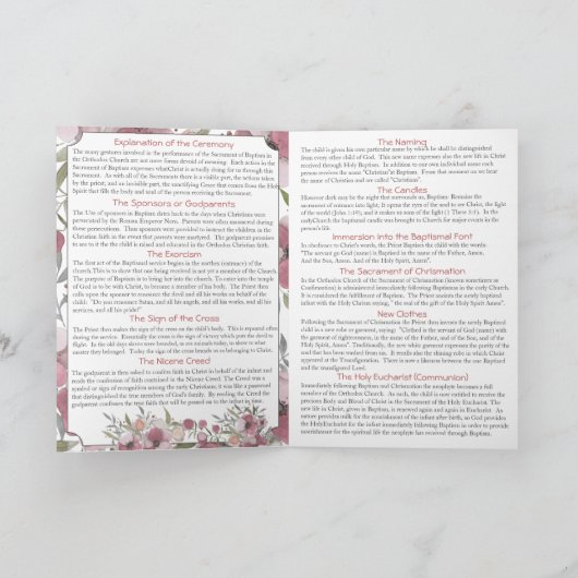 Programma van het Doopsel van de Kerk van Athena (Binnen)