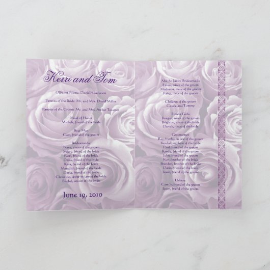 Programma van het Huwelijk van de LAVENDEL het (Binnen)