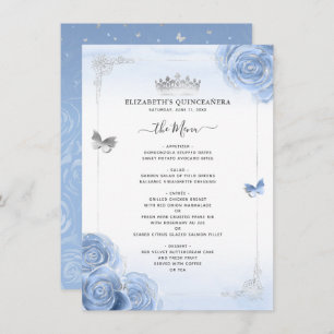 Programma van het menu Elegant Silver Light Blue R