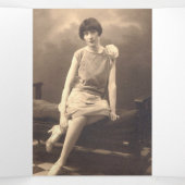 Programma voor begrafenisdiensten met wildbloem 6p (Binnenkant midden)