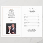 Programma voor begrafenissen | Foto met Gold Trim  Flyer (Achterkant)
