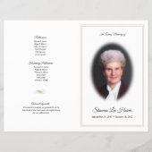 Programma voor begrafenissen | Foto met Gold Trim  Flyer (Voorkant)