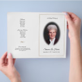 Programma voor begrafenissen | Foto met Gold Trim  Flyer (Hand)