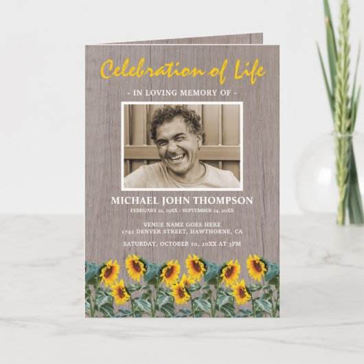 Programma voor begrafenissen | Orbituire Rustige Z (Voorkant)