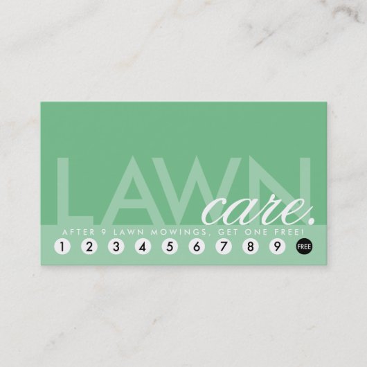 programma voor beloningen voor graskantines klantenkaartje (Voorkant)