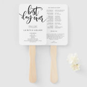 Programma voor beste dagelijkse weduwen handwaaier (Voorkant en achterkant)