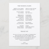 Programma voor beste dagelijkse weduwen programmakaart (Achterkant)