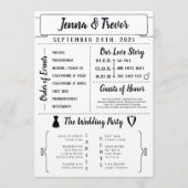 Programma voor bijtende weddenschappen met pictogr programmakaart (Voorkant)