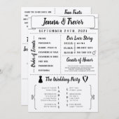 Programma voor bijtende weddenschappen met pictogr programmakaart (Voorkant / Achterkant)