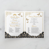 Programma voor Black & Gold Quinceanera Tiara Butt (Binnen)