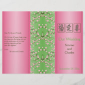 Programma voor bloedige bloeding in roze en groene (Voorkant)