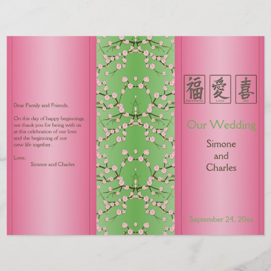 Programma voor bloedige bloeding in roze en groene (Voorkant)