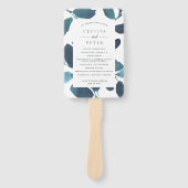 programma voor botanische bruiloft | Ultramarine Handwaaier (Voorkant)