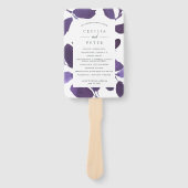 programma voor botanische bruiloft | Violet Handwaaier (Voorkant)