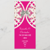 Programma voor bruiloft in de kerk van de Roze en  Programmakaart (Voorkant)