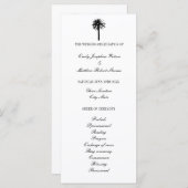 Programma voor bruiloft rond het strand programmakaart (Voorkant / Achterkant)