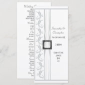 Programma voor bruiloft tussen gewone en witte ker programmakaart (Voorkant / Achterkant)