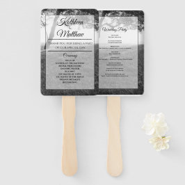 Programma voor buitenshuis Shade Black & White Wed Handwaaier