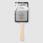 Programma voor buitenshuis Shade Black & White Wed Handwaaier (Voorkant)