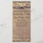 Programma voor  Burlap Wedding in Rustisch land Programmakaart (Voorkant)