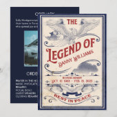 Programma voor de begrafenis van patriottische her (Voorkant / Achterkant)