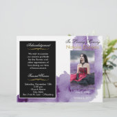 Programma voor de begrafenis van ultra Violet Wate (Staand voorkant)