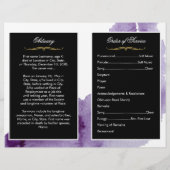 Programma voor de begrafenis van ultra Violet Wate (Achterkant)