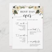 Programma voor de beste dag van het huwelijk programmakaart (Voorkant / Achterkant)